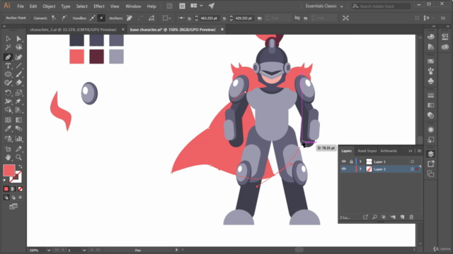 Learn Illustrator CC: Create a Vector Knight - Screenshot_03