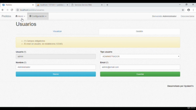 Sistema web PHP con integración a Web Services – Screenshot 2