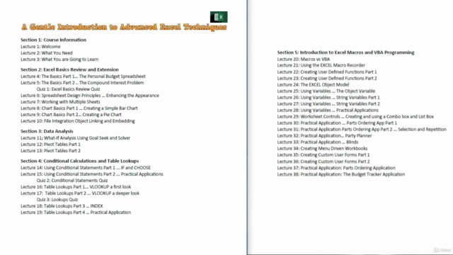 A Gentle Introduction To Advanced Excel Techniques and VBA – Screenshot 1