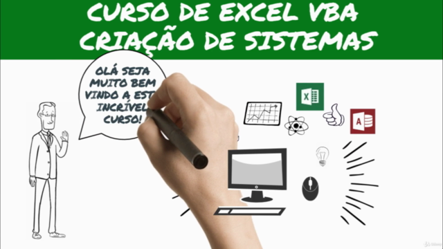 Excel VBA Criação de Sistemas + Banco de Dados Access (SQL) – Screenshot 1