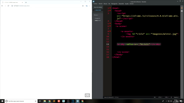 WebVR - Virtual Reality with A-Frame from Scratch – Screenshot 2