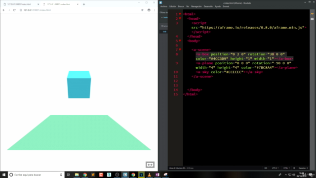 WebVR - Virtual Reality with A-Frame from Scratch – Screenshot 3