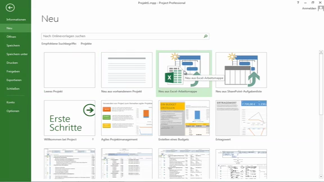 MS Project 2013 - 2021 Training (deutsch / german) – Screenshot 1