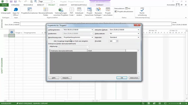 MS Project 2013 - 2021 Training (deutsch / german) – Screenshot 3