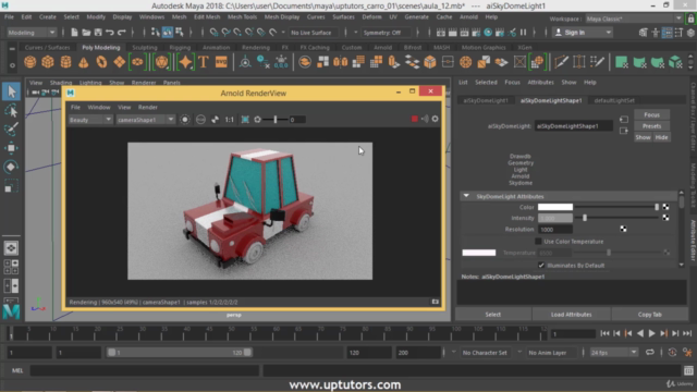 Curso Maya e Arnold Produzindo veículo Cartoon – Screenshot 3