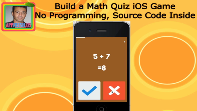 Build a Math Quiz iOS Game, no coding, source code included – Screenshot 2