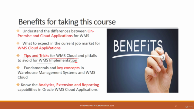 Fundamentals/Basics in Oracle WMS Cloud: SCM – Screenshot 1