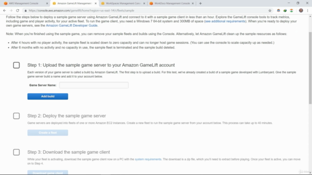 Game, AR, VR development on AWS – Screenshot 1