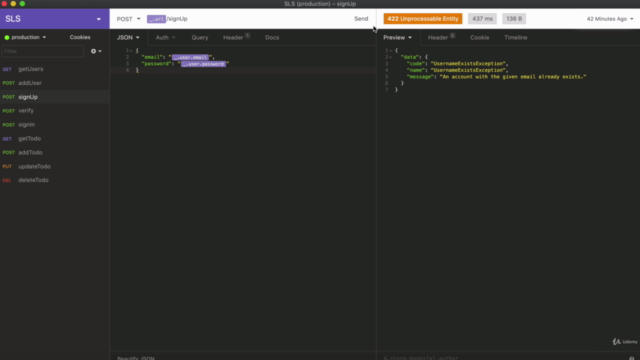 Develop Secure API Using AWS Lambda, Aurora Serverless MySql – Screenshot 3