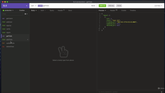 Develop Secure API Using AWS Lambda, Aurora Serverless MySql – Screenshot 4