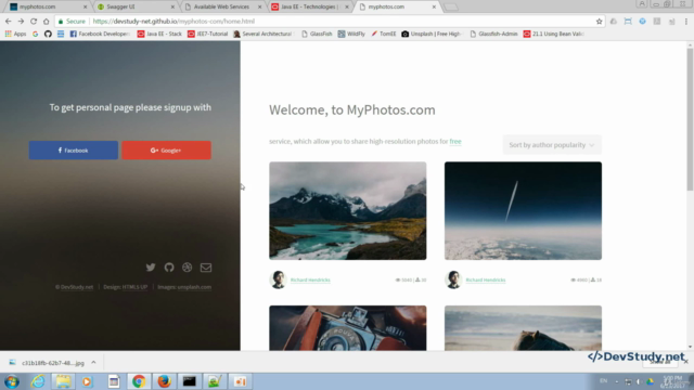Корпоративное приложение Myphotos: JEE 7, NetBeans, Wildfly – Screenshot 1
