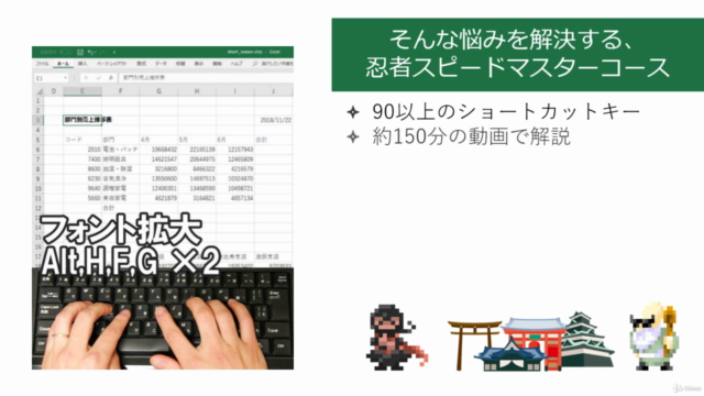 Excelショートカット忍法帖 90以上のエクセル時短技を、手を動かして覚える150分 – Screenshot 2