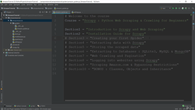Scrapy : Python Web Scraping & Crawling for Beginners – Screenshot 2