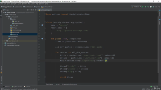 Scrapy : Python Web Scraping & Crawling for Beginners – Screenshot 3