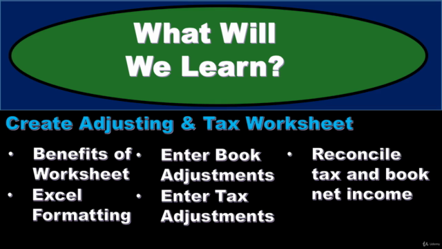 Tax & Adjusting Entry Year-End Accounting Excel Worksheet - Screenshot_02
