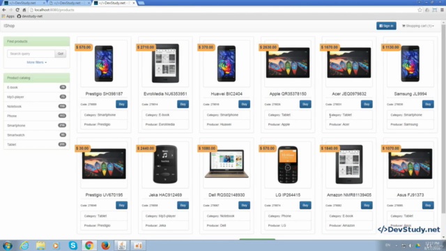 Web приложение - IShop: Servlets, JSP, JSTL, Custom tags – Screenshot 2