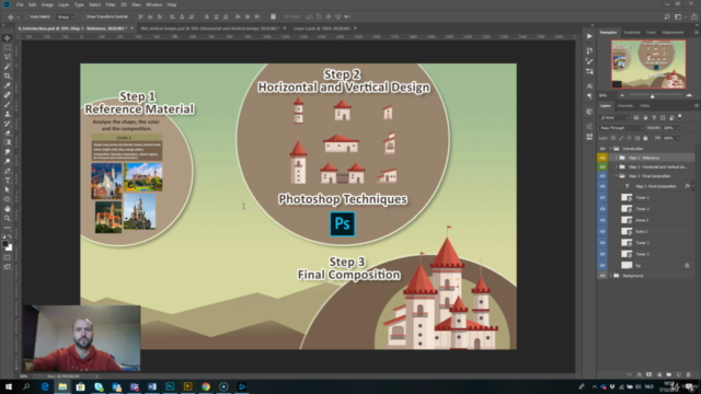 Design a 2d Game Castle in Photoshop. – Screenshot 1