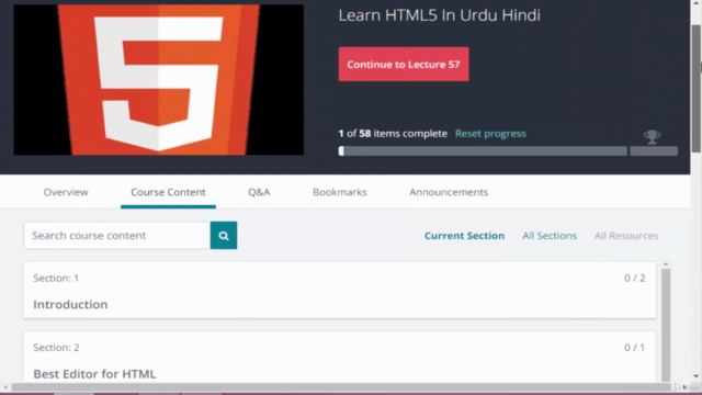 Learn HTML5 In Urdu Hindi -ایچ ٹی ایم ایل 5 کو سکھیں۔ – Screenshot 1