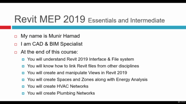 Revit MEP 2019 Essentials and Intermediate - Screenshot_01