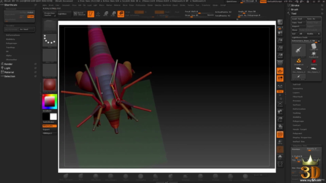 Curso ZBrush Esculpindo um Dragão. – Screenshot 1