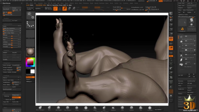 Curso ZBrush Esculpindo um Dragão. – Screenshot 2