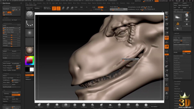 Curso ZBrush Esculpindo um Dragão. – Screenshot 3