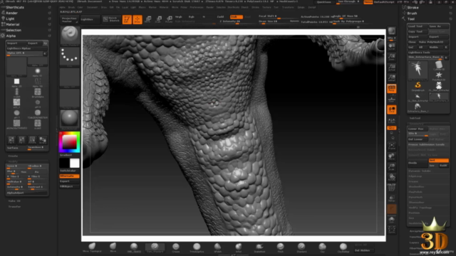 Curso ZBrush Esculpindo um Dragão. – Screenshot 4