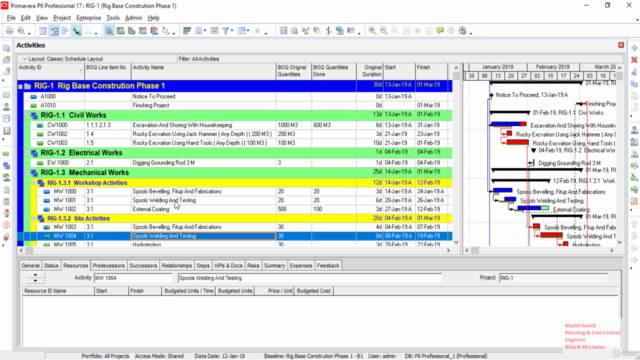 Primavera P6 & BOQ (Scheduling, Cost Baseline & More) Arabic – Screenshot 3