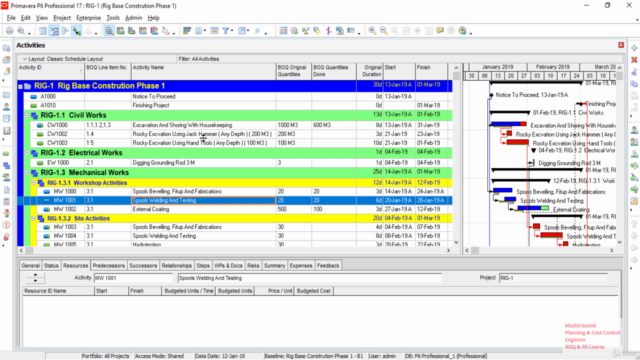 Primavera P6 & BOQ (Scheduling, Cost Baseline & More) Arabic – Screenshot 4