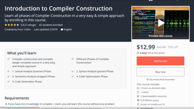 Introduction to Compiler Construction & Design – Screenshot 3