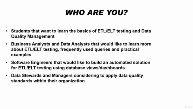 Data Warehouse ETL Testing & Data Quality Management A-Z – Screenshot 4