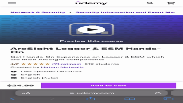 ArcSight Logger & ESM Hands-On – Screenshot 1