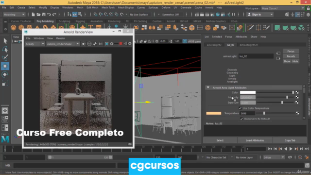 Curso Maya e Arnold Render: Produzindo interiores. – Screenshot 1