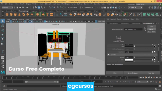 Curso Maya e Arnold Render: Produzindo interiores. – Screenshot 4
