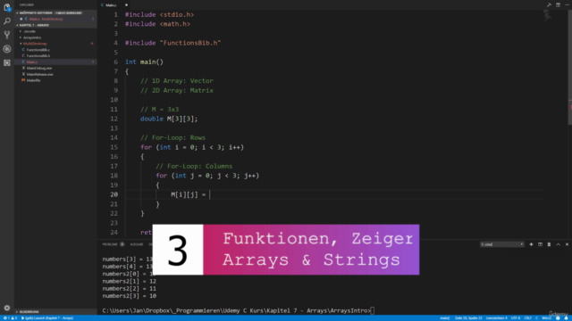 C Komplettkurs: Praxisnahe Programmierung für Einsteiger – Screenshot 3