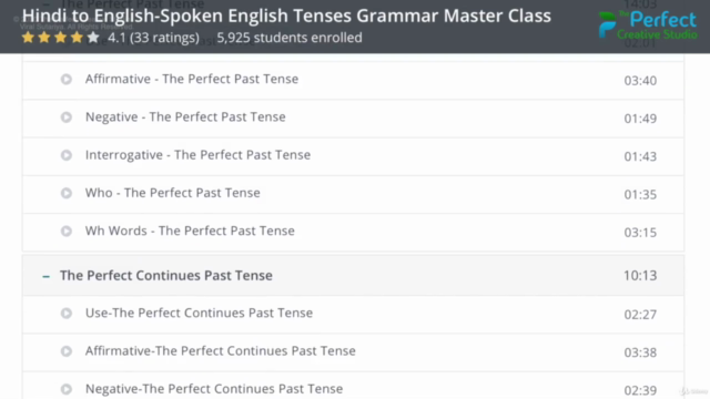 Hindi to English-Spoken English Tenses Grammar Master Class – Screenshot 2