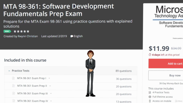 MTA 98361 Software Development Fundamentals Prep Exam