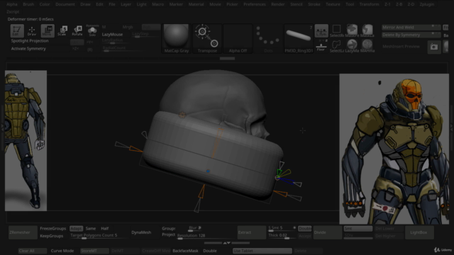 Hard Surface Character Creation in Zbrush – Screenshot 1