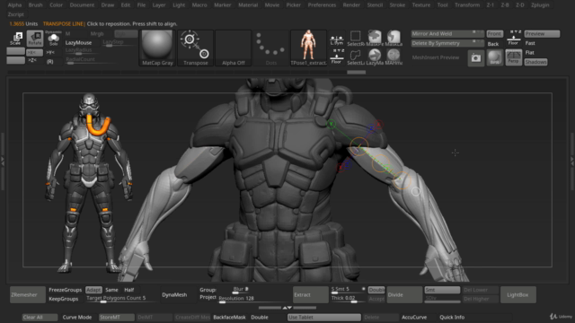 Hard Surface Character Creation in Zbrush – Screenshot 4