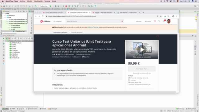 Curso Test Unitarios (Unit Test) para aplicaciones Android – Screenshot 1