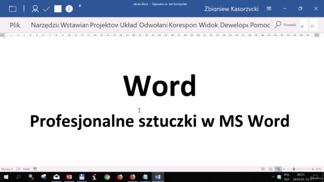 Profesjonalne sztuczki w MS Word – Screenshot 1
