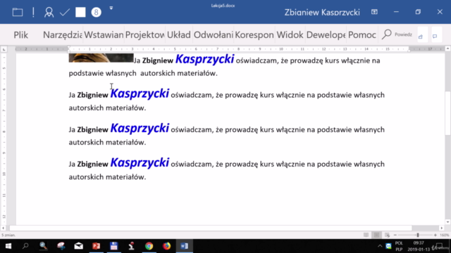Profesjonalne sztuczki w MS Word – Screenshot 2