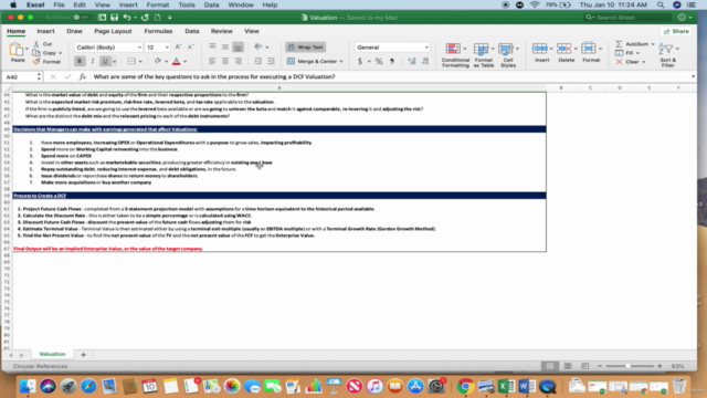 Building Blocks of a DCF Valuation – Screenshot 4