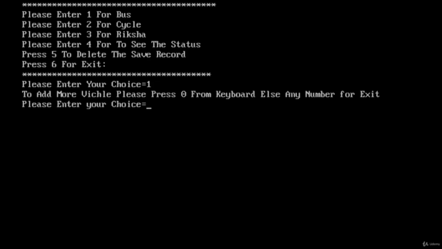 CAR PARKING MANAGEMENT SYSTEM USING C++ – Screenshot 3