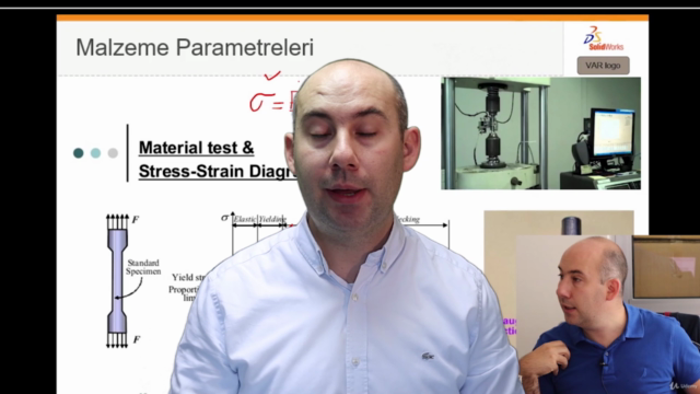 SolidWorks Simulation Parça ve Montaj Statik Analiz Eğitimi – Screenshot 3