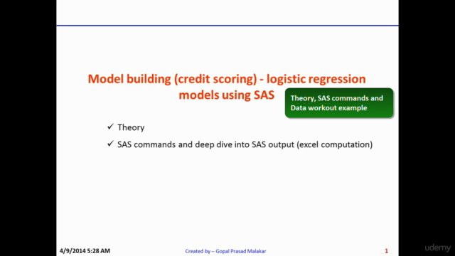 Logistic Regression using SAS - Indepth Predictive Modeling – Screenshot 2