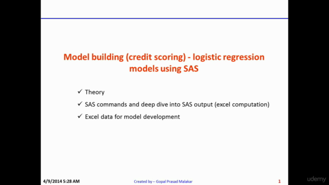 Logistic Regression using SAS - Indepth Predictive Modeling – Screenshot 3