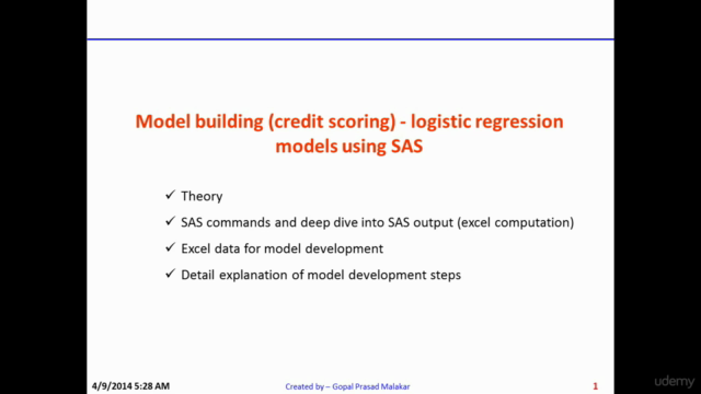 Logistic Regression using SAS - Indepth Predictive Modeling – Screenshot 4