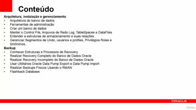 Curso Completo de Banco de Dados Oracle DBA – Screenshot 1