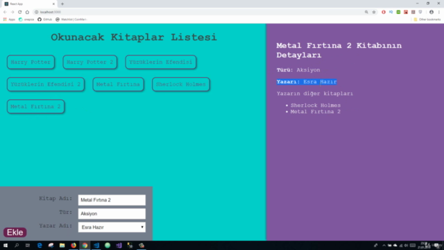 React|Apollo|GraphQL ile Uygulama Geliştirelim – Screenshot 4